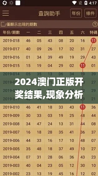 2024澳门正版开奖结果,现象分析定义_JCY38.892激励版