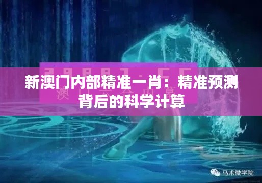 新澳门内部精准一肖:精准预测背后的科学计算