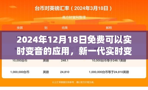 新一代实时变音应用解析，免费体验版深度探索（附日期）