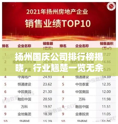 扬州国庆公司排行榜揭晓，行业翘楚一览无余！