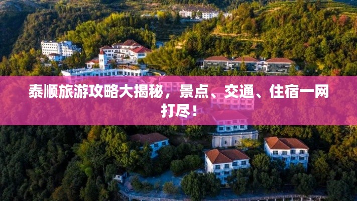 泰顺旅游攻略大揭秘，景点、交通、住宿一网打尽！